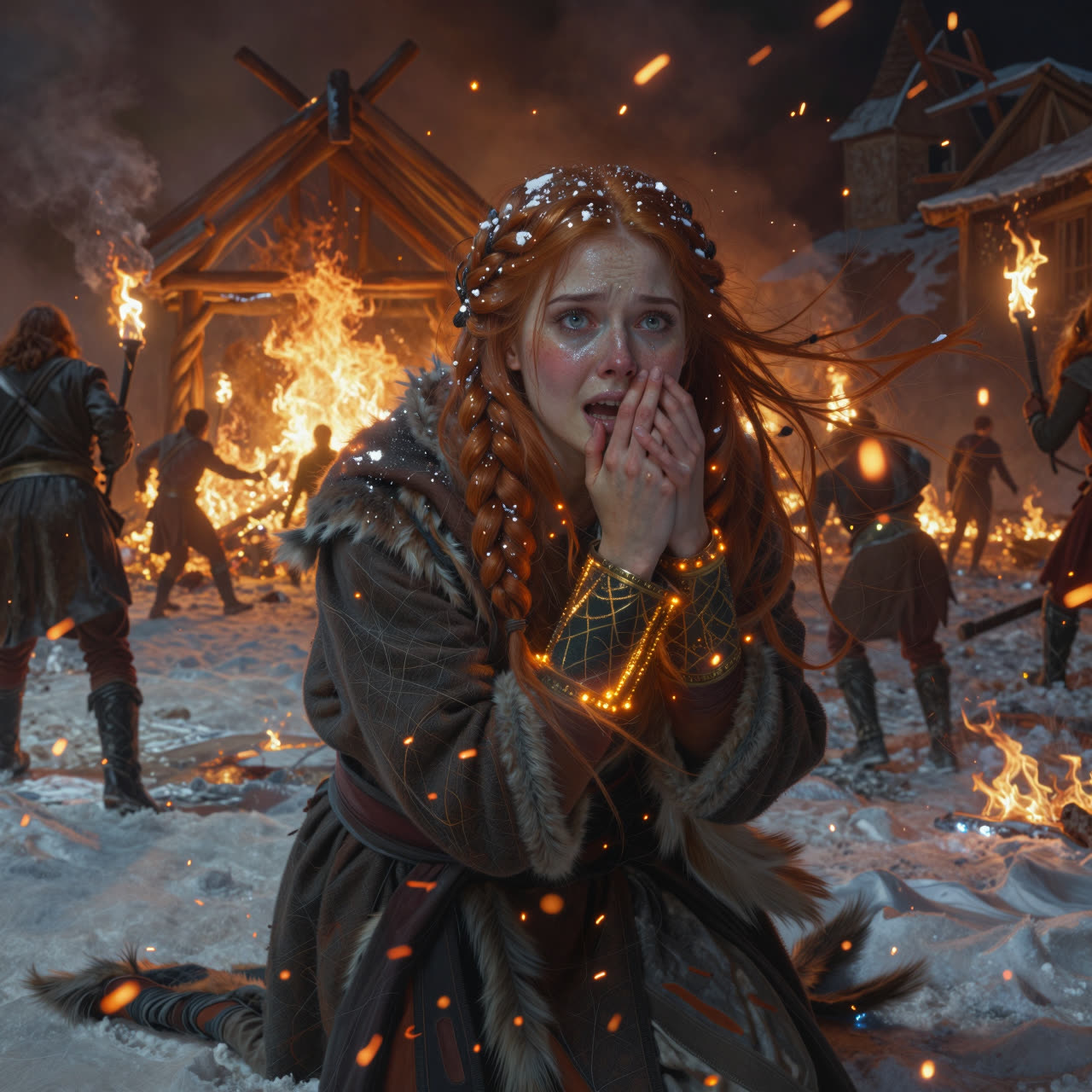 The raid and the burning village