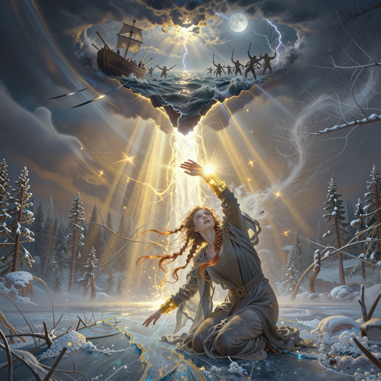 The frozen lake and the rift